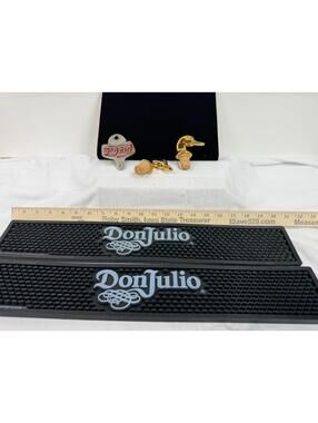 Bar Bundle- 2 Don Julio Tequila Bar Rail Mat Rubber , 2 wine ducks plugs coke